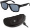 LMAB Schwimmende Polbrille, Polarisationsbrille zum Angeln, Modell Sclera verspiegelt mit Etui und Tasche, Farbe Black/Charcoal Black 07