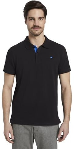 TOM TAILOR Herren Basic Poloshirt 1016502, 29999 - Black, XXL