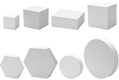 TGUS Set di 8 cubi di puntelli per fotografia, cubi geometrici, set di oggetti di scena per fotografie, sfondo per fotografie, decorazioni artigianali, puntelli per ripresa in posa, per gioielli e