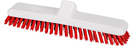 La Briantina Spazzolone Pavimento HACCP Igienico per Ambienti e Contatto con Alimenti 29 cm, Atossico e Sterilizzabile, Codice Colore Rosso