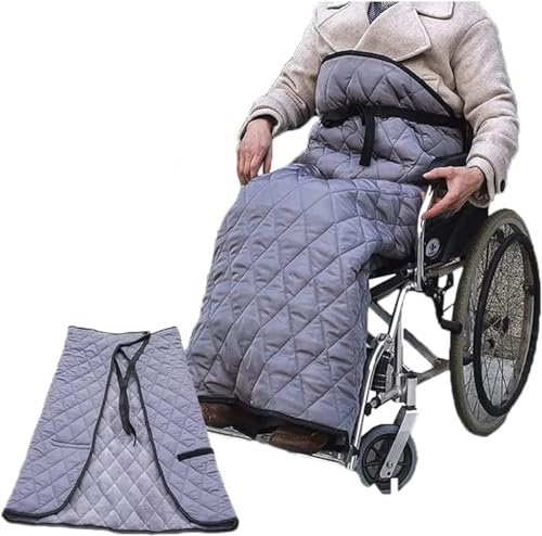 Manta de invierno para silla de ruedas, forro polar impermeable, cómoda para mantener el calor, resistente al viento, parte inferior del cuerpo, cubierta acogedora para personas mayores