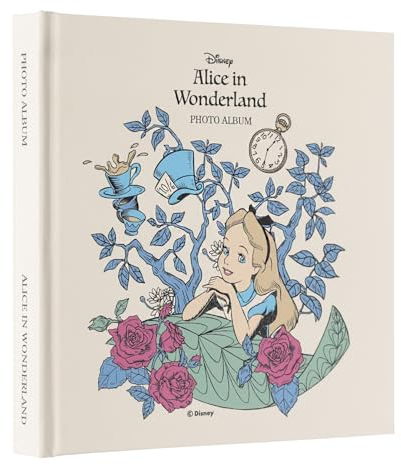 Grupo Erik Fotoalbum zum Selbstgestalten Disney Alice im Wunderland - Scrapbook Weiße Seiten - Fotoalbum Klein 16x16 cm - Photoalbum 24 selbstklebend Seiten