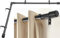 Anndason Robustes 2,5 cm Eckvorhangstangen-Set, 76-190 cm, Eckvorhangstange für Fenster, L-förmige Gardinenstangen, Eckfenster, Vorhangstangen-Set (schwarz)
