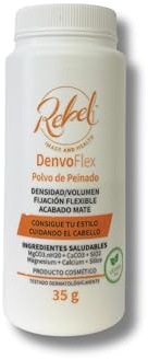 Rebel Denvoflex Polvo de Peinado 35 g - 70 g - Aporta Grosor, Volumen y Densidad - Aspecto Natural y Mate - Ingredientes Saludables - Vegano