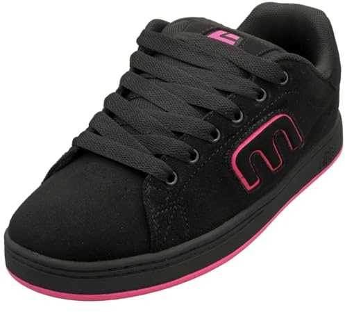 Etnies Callicut - Performance Skate, Costruzione Rinforzata, Comfort Imbottito, Sneaker Quotidiane - Black/Pink - 37