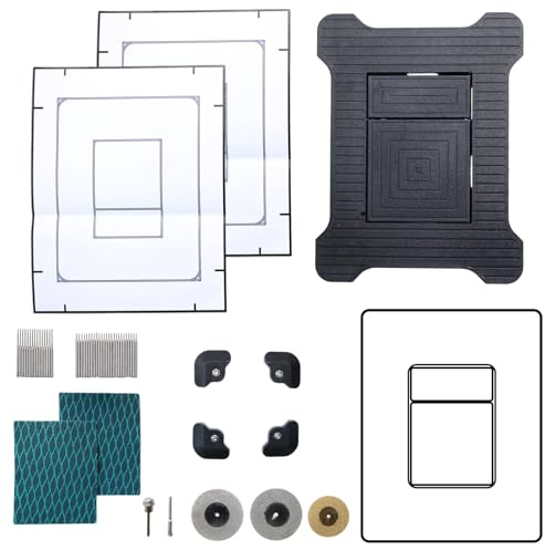 Plaque de commande cachée carrelée pour Grohe Skate Cosmopolitan - Plaque de commande avec fixation magnétique - Installation affleurante - Kit complet horizontal - Noir