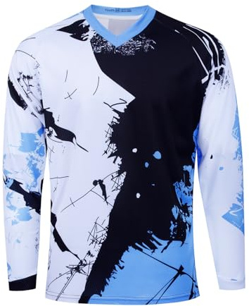 Kids Cycling Jersey Dirt Bike Jersey Youth Mountain Bike Childrens Biking Clothes Boys Motocross Long Sleeve Shirts Downhill Top Girls Bicycle Running Racing Clothing Orange XS