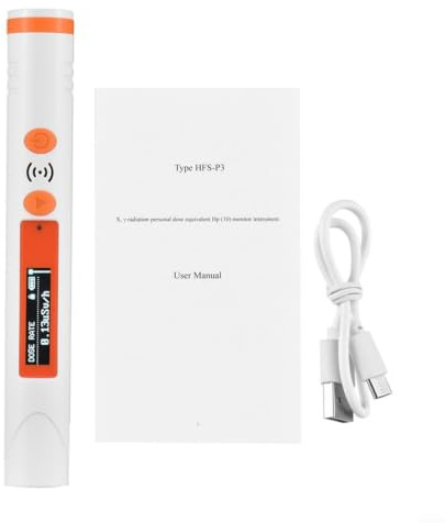 HFS-P3 Misuratore di radiazioni nucleari con tubo contatore Geiger-Müller da 48 mm per Beta, Gamma e raggi X, display OLED, allarme acustico, USB-C, penna dosimetro portatile