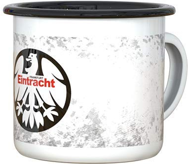 Eintracht Frankfurt Tasse, Becher, Kaffeetasse Emaille 80er