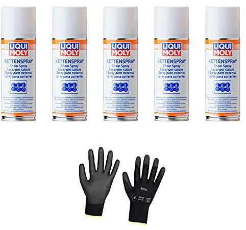 Iloda 5xOriginal Liqui Moly 200ml Kettenspray 3581 Schutzhandschuhe