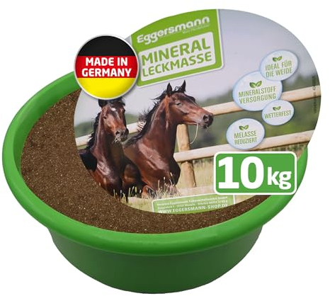 Eggersmann Mein Pferdefutter Mineral Leckmasse 10 kg - Mineralfutter für Pferde & Ponys zur freien Aufnahme - Wetterfeste Leckmasse für Weide & Offenstall - Zur ganzjährigen Mineralstoffversorgung