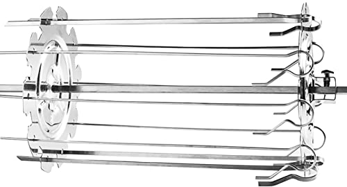 Natudeco BBQ Roaster Spiedo Rotante Gabbia per Aghi Forno Kebab Grill Acciaio Inossidabile Kebab Maker Grill Grill Girarrosto Kit Girarrosto Accessori per Forno