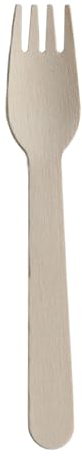 Inoverse 100 stück Holzbesteck, Länge 15.8 cm, Einweg Holzgabeln, Biologisch Abbaubar Einwegbesteck, Kuchengabeln, Partybesteck, Holz Besteck