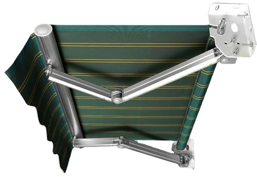 Einziehbare Gartenmarkise, Manuelles Teleskop Sonnenschutzdach für den Außenbereich, zusammenklappbare Terrassenmarkisen mit Beschlägen und Handkurbel, für Innenhof, Balkon, Geschäft, Café (Size : 2
