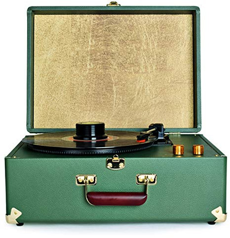 SGKOMN Gramófono Retro, Tocadiscos portátil Vintage de 3 velocidades con Forma de Maleta y Altavoces Integrados, Tocadiscos con Altavoces estéreo omnidireccionales dinámicos Integrados