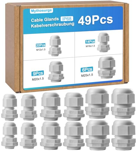 Cable Glands Mixed Set (6 Pack White)