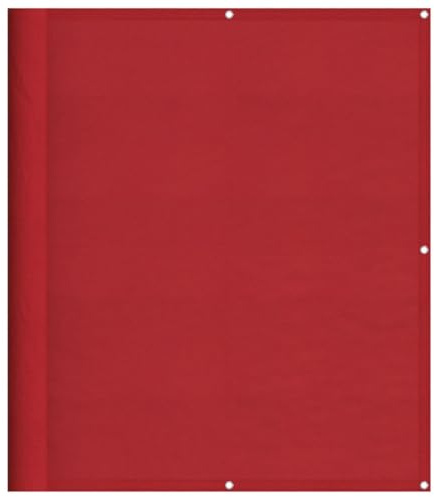 vidaXL Balkon-Sichtschutz Rot 120x800 cm 100% Polyester-Oxford, Balkonsichtschutz, Balkonbespannung, Balkon Windschutz, Sichtschutz, Balkonverkleidung