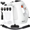SXHY Pulitore a vapore portatile, pulitore a vapore portatile per la casa, multiuso, serbatoio dell'acqua trasparente, 11 pezzi, kit di accessori per divano, doccia, tappezzeria (white)