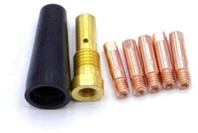 Agwuoetr 7 Pezzi/Set Punte Ugelli Gas per FC90 Alimentazione Filo Animato 0,9 mm FC90 Saldatore MIG Strumenti di Saldatura Durevole Facile Installazione