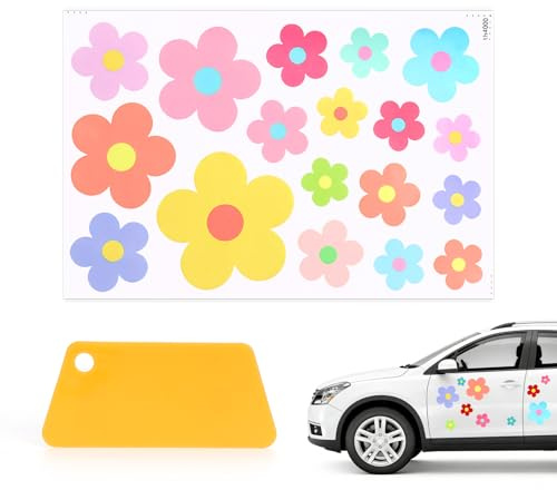 180 adesivi per auto, motivo: fiori, fiori di prilato, adesivi per auto, impermeabili, in vinile, decorazione fai da te, per SUV, camper, laptop, cucina, bagno (10 pezzi)