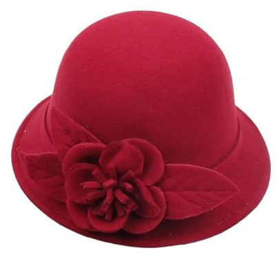 XUCZHAI Bowlerhatt för kvinnor, fyrverkeriehatt For, fiskarhatt, banketthatt, elegant varm och kall vinterhatt