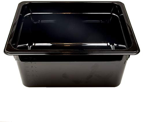 airbrush-city GN 1/2 Gastronormbehälter GN-Behälter 9,5 Liter Tiefe 150mm Kunststoff schwarz