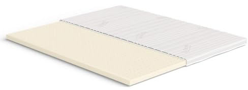 Meisterschlaf Latex Topper 300x200 cm – 7 cm hoch – 20% Naturlatex RG 65 – mittelweich – Oeko-TEX® Standard 100 – Tencel™ Lyocell 3D Doppeltuch-Bezug waschbar – Made in Germany
