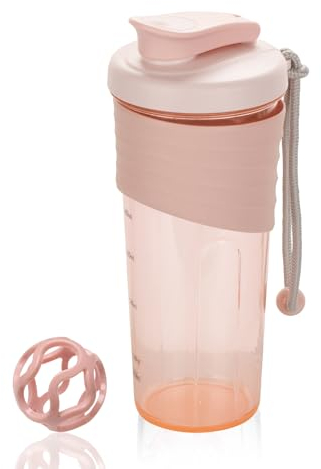 OUOUMUF ShakerBottle Portatile, Contenitore per Proteine in Polvere, Shaker Fitness da 700 ml per Polvere Proteica, Shaker per Proteine di Alta Qualità, per Frullati di Proteine Super Cremosi