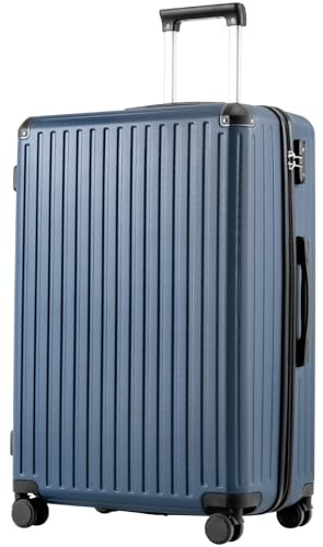COOLIFE 28 Inch Large Suitcase – Hardshell Trolley Lightweight ABS+PC Luggage with 360° Silent Wheels & TSA Lock, Telescopic Handle for Business Trip,Long Haul Travel & Family Holidays,Dark Blue