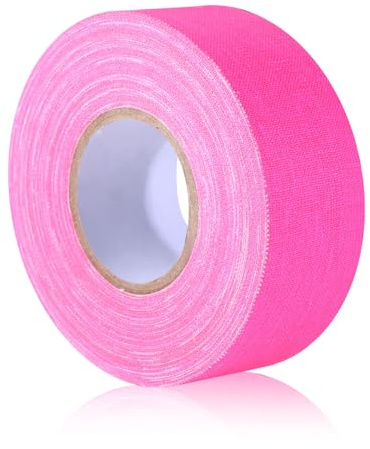 Abeillo Neonpink Gaffer Tape, Fluoreszierendes Klebeband, Rosa Reflektoren Aufkleber, UV Aktiv Tape für Bühnenpartys, Spielgitterböden, Weihnachtsdeko, 25mm x 15m