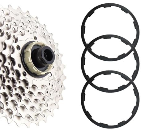 3 PCS Bicycle Flywheel Freewheel Washers,1mm/1.5mm/2mm Aluminium Alloy Cassette Hub Spacer Set,Bottom Bracket Axle Gasket for Mountain Road Lightweight Bikes,Freewheel Hub Spacer for Cycling Repair