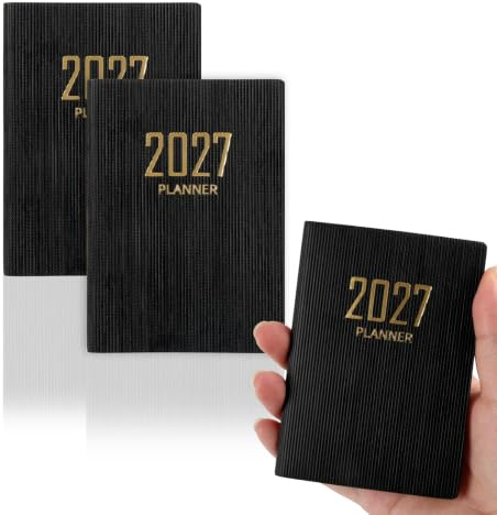 Small Pocket Diary 2027 Week to View, A7 Daily Weekly Planner 2027