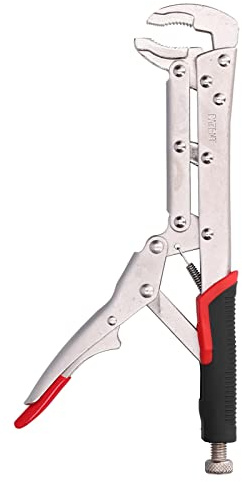 Holigie Extended Locking Pliers Extra Long Curved Jaw Grip 80 Degree Woodworking Hand Tools