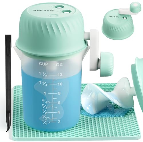 Resiners Hartsblandare hartsblandare, handvev epoxihartsblandare paddel silikongummimatta blandarkopp set, minimala bubblor, lätt att rengöra, hartsblandare epoxiharts blandarpinnar