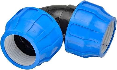 RP RIEGOPRO – Codo Igual PE para Tuberías de Agua y Riego | Fitting Polietileno Alta Presión | Uniones Seguras para Jardín, Huerto y Agricultura (1 Unidad, 50mm)