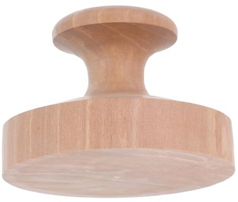 NIYANGLE Molde de Prensa de Madera para Tortillas y Pan Plano, Diámetro 6 Cm, sin Espiral, Prensa Formadora de Masa para Cocina Casera, Utensilio para Hornear y Preparar Tacos