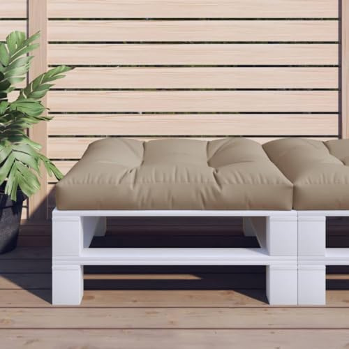 Molumvel Taupe Pallet Cushion 27.6x27.6x4.7 Durable Polyester Fabric Outdoor Sofa Pad with Soft Filling for Patio Furniture and Home Decor