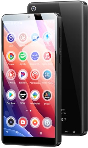128GB Lettore MP3 con WiFi Bluetooth e Fotocamera, RAM: 4GB, Oilsky Android 13.0 Spotify Lettore di Musica con Altoparlante, 5,5'' 1080P Touchscreen MP4 Player
