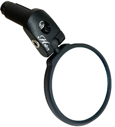 Hafny Bar End Bike Mirror, HD, Blast-Resistant, Glass Mirror, HF-MR090, HF-M951-FR03, HF-M952-FR03 (Silver Glass, 68mm)