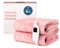 LIVIVO Electric Heated Throw Blanket, Machine Washable Ultra Soft Fleece Overblanket 160 x 120cm with 9 Heat Settings, Timer and Safety Cut Off (PINK)