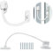 Bwintech 2 Pack White Keyless Window Restrictor, UPVC Window Security Cable Lock Limits Open Spaces to Keep Children Safe and Prevent Injury and Theft