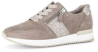 Gabor Damen Low-Top Sneaker, Frauen Halbschuhe,Wechselfußbett,Best Fitting,straßenschuhe,Strassenschuhe,Sportschuhe,Rabbit/Puder,40.5 EU / 7 UK