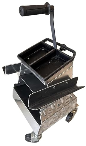 Horse shoeing Box with Lightweight and Compact Design, 2 Large Shelves for Easy Access, Vinyl Top Tray with Divider, tool hanger, and Two Aluminum Rasp Holders