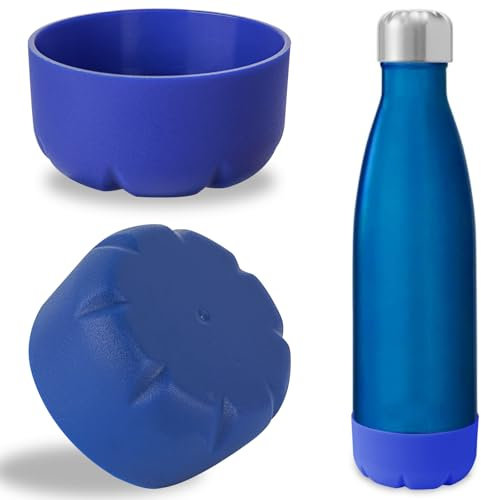 Linkidea - Pack de 2 fundas para botellas de agua compatibles con botellas de cola ORIGINAL, BJPKPK y MIRA Cascade de 17 oz (Azul Marino)