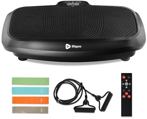 LifePro Vibration Plate Exercise Machine For Weight Loss | Turbo 3D | Dual Motor Oscillation & Pulsation, Whole Body Workout Exercise Equipment For Home Use | 99 Speed Level | Black