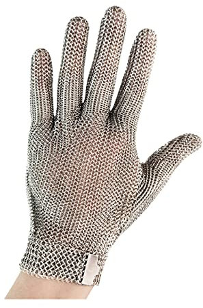 Guantes Anticorte, Anillo de acero inoxidable Guantes de malla Anti corte Cuchillo resistente Cota de malla Correa de acero Guante de carnicero de cocina Aplicar for tallado de madera, carpintería y t