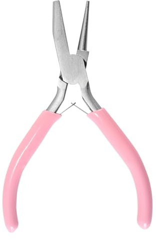 Gutol 1 st rosa smyckestång Beadsmith konkav rund bäckentång - trådögla och böjverktyg (diameterintervall 1,8-5 mm)