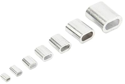 Manguitos de aluminio, tubos engarce ovalados, cables, casquillos 0,5 mm a 2 Para Cables De Acero