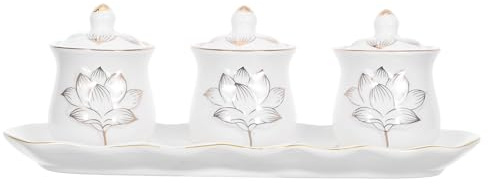 POPETPOP Coupe à Eau Bouddhiste en Céramique Blanche Petite Taille Calice Lotus pour Offrandes à Domicile Bol d'Autel pour Attirer la Richesse Usage Rituel et Décoration Temple