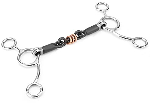 Yinhing Horse Chew Stainless Steel Gag Bit with Steel Mouth and Comfortable Design Promotes Light and Easy Directional Aids